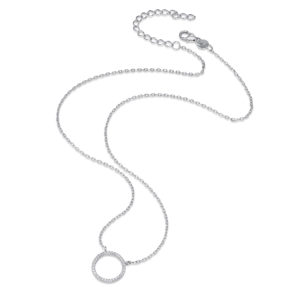 Collier Argent Zircone Rhodié 40-45 cm Ø13 mm