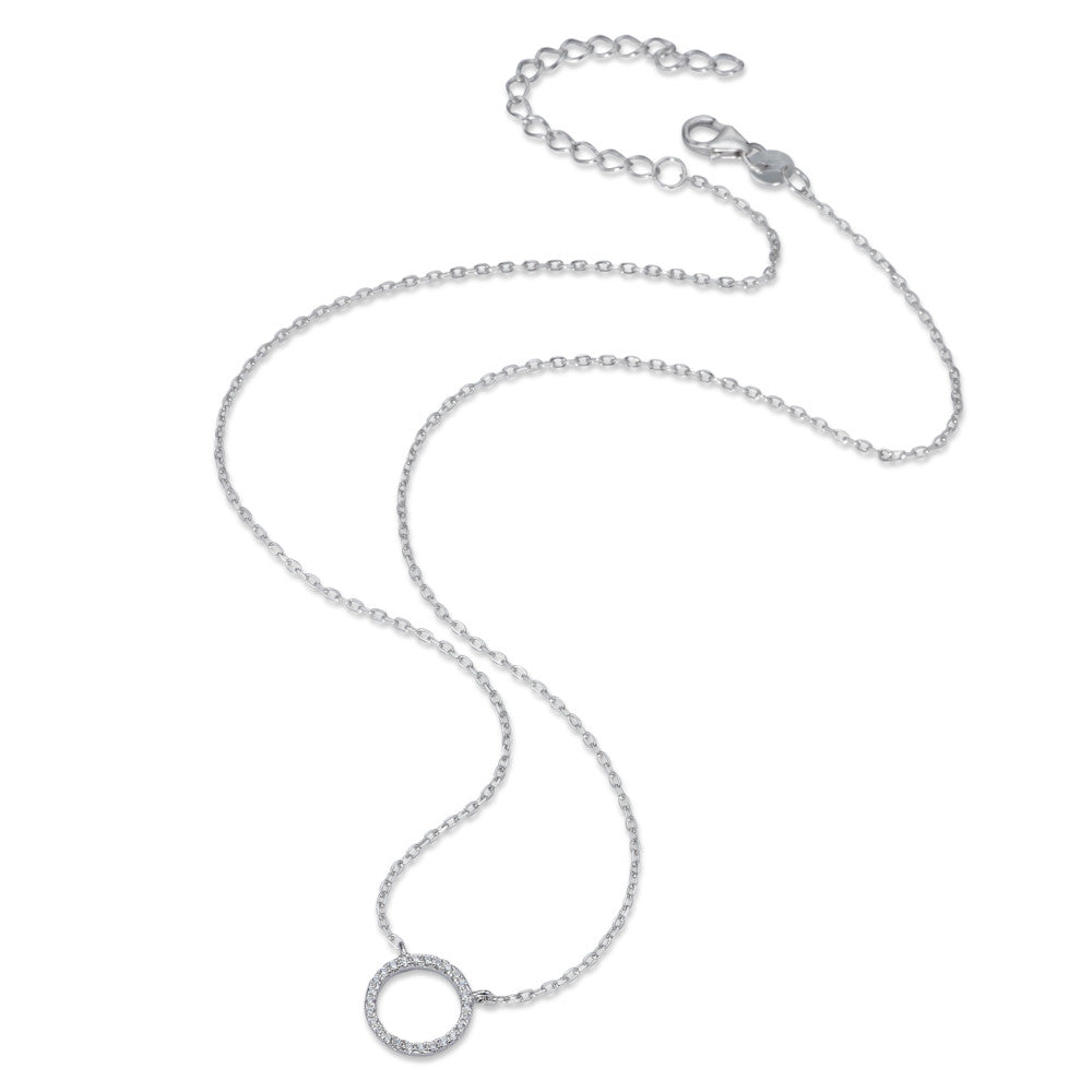 Collier Argent Zircone Rhodié 40-45 cm Ø10 mm