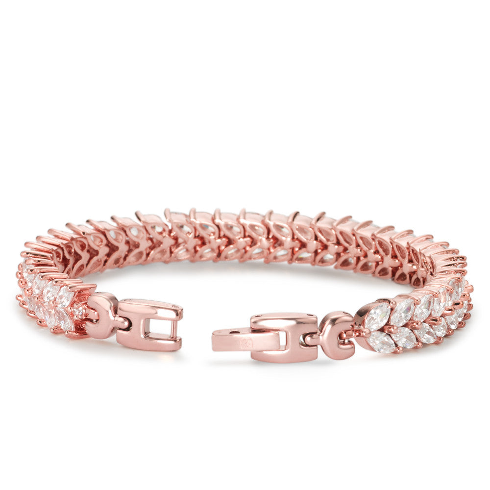 Armband Brons Zirkonia Rosé IP-gecoat 18.5 cm