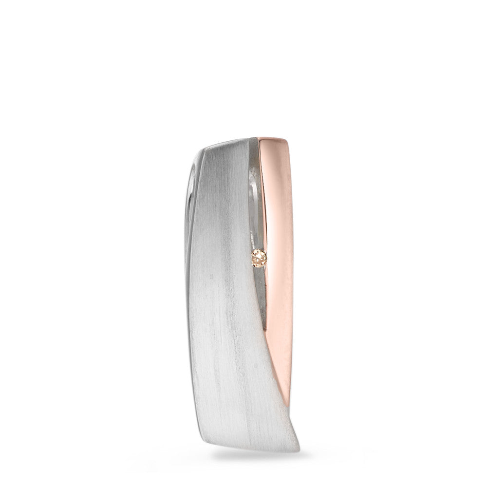 Hanger Zilver Diamant 0.006 ct, si Rosé Verguld