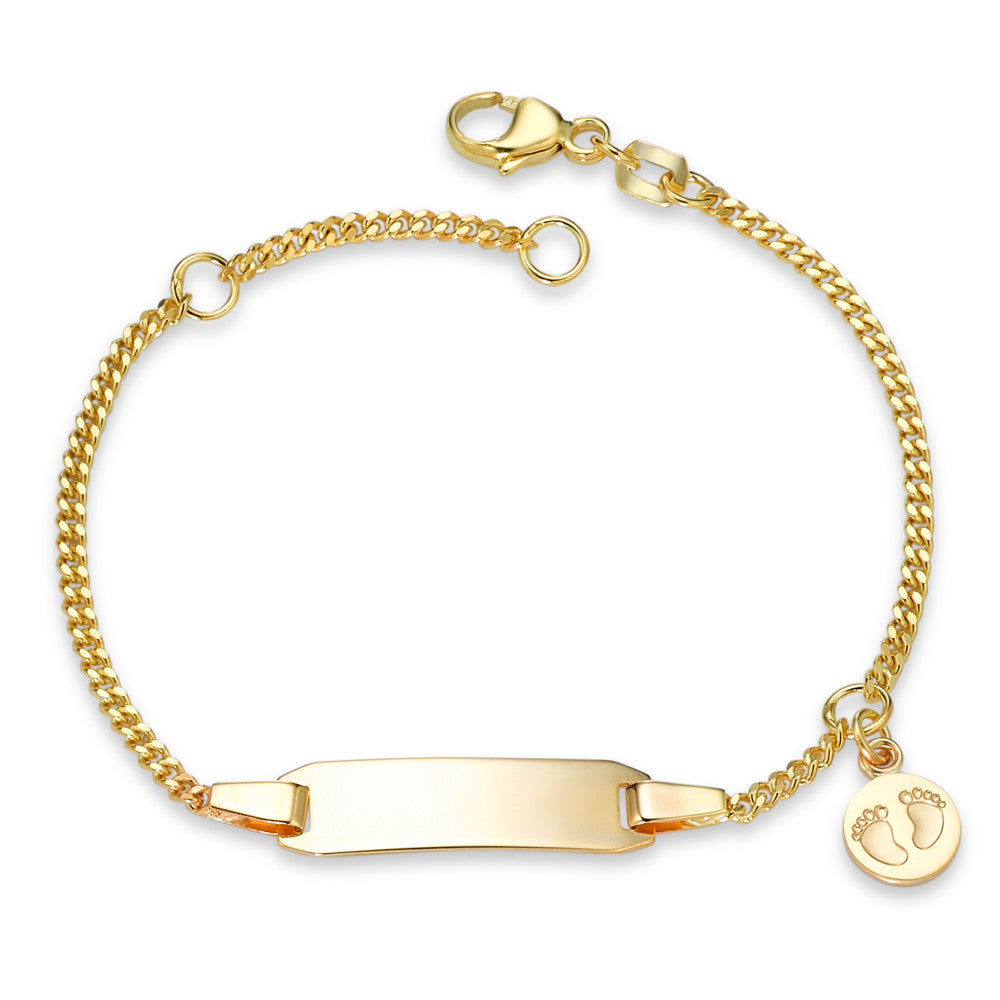 Graveer armband 375/9 krt geel goud Voeten 12-14 cm