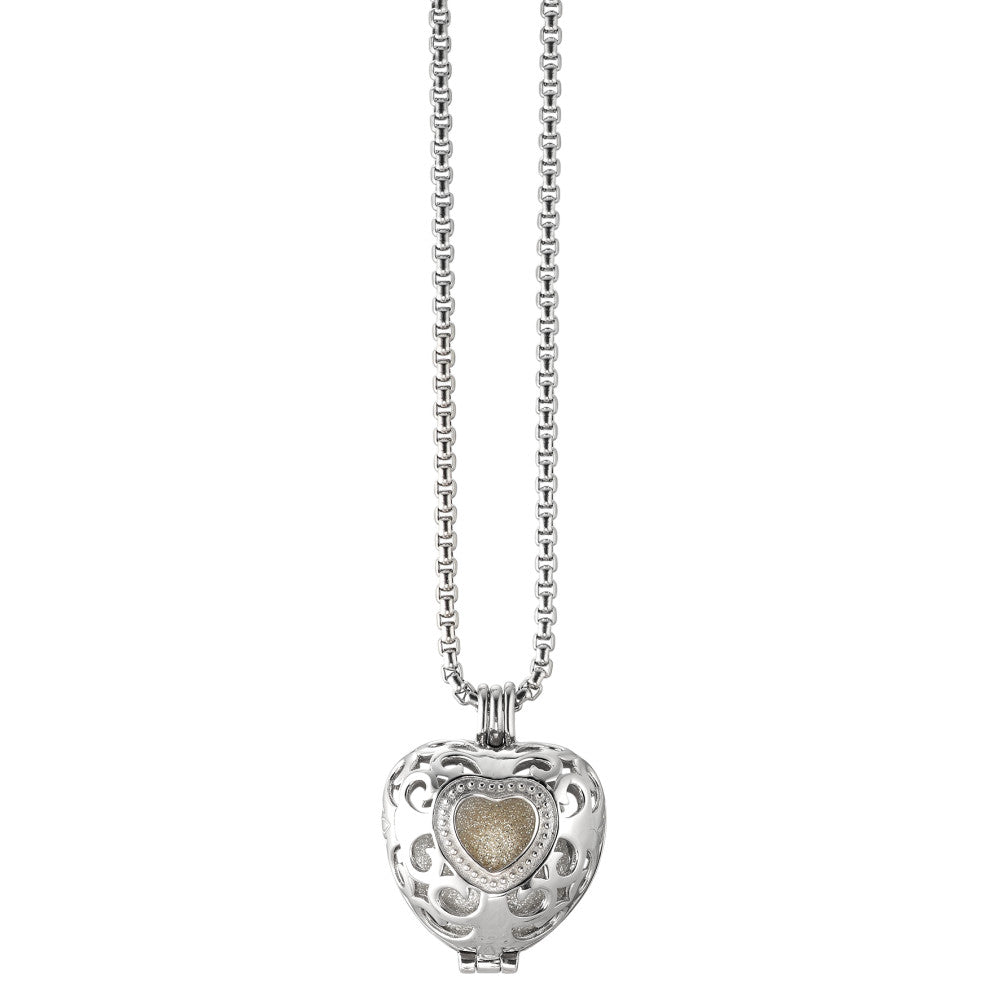 Chaînette avec pendentif Acier inoxydable Coeur 80 cm Ø24 mm