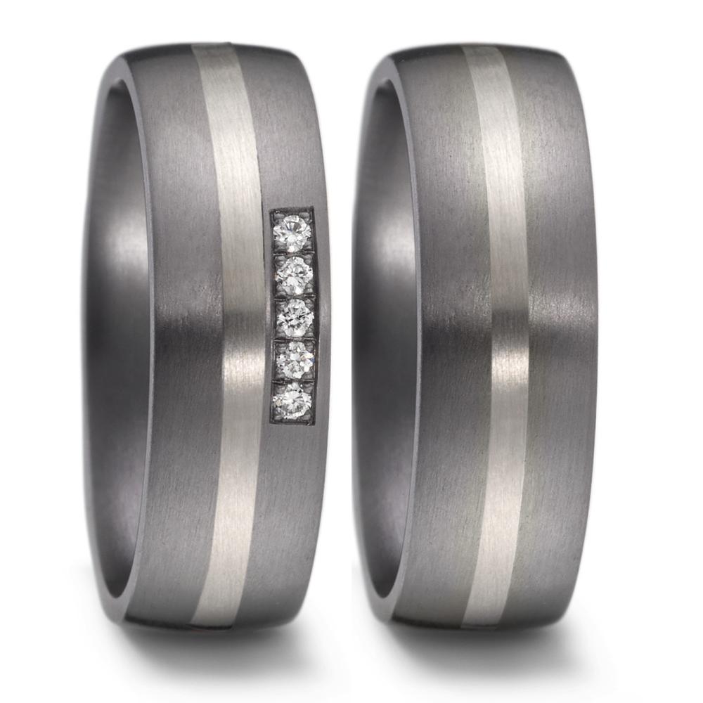 Partnerring 999 Tantaal, 500 Palladium