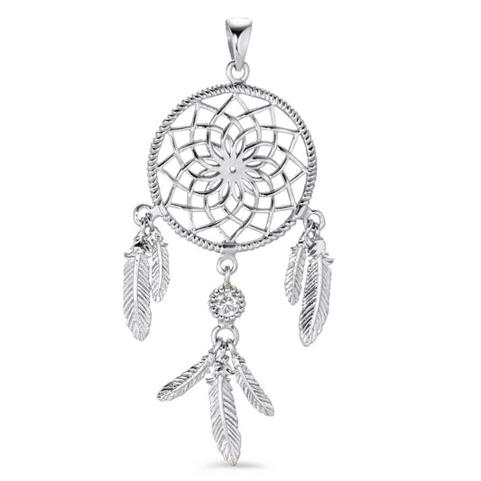 Pendentif Argent Zircone Rhodié Attrape-Rêves