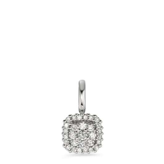 Pendentif Or blanc 18K Diamant blanc, 0.25 ct, 29 Pierres, brillant, w-si Ø8 mm