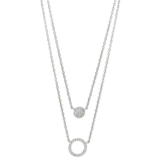 Collier Argent Zircone Rhodié 45 cm