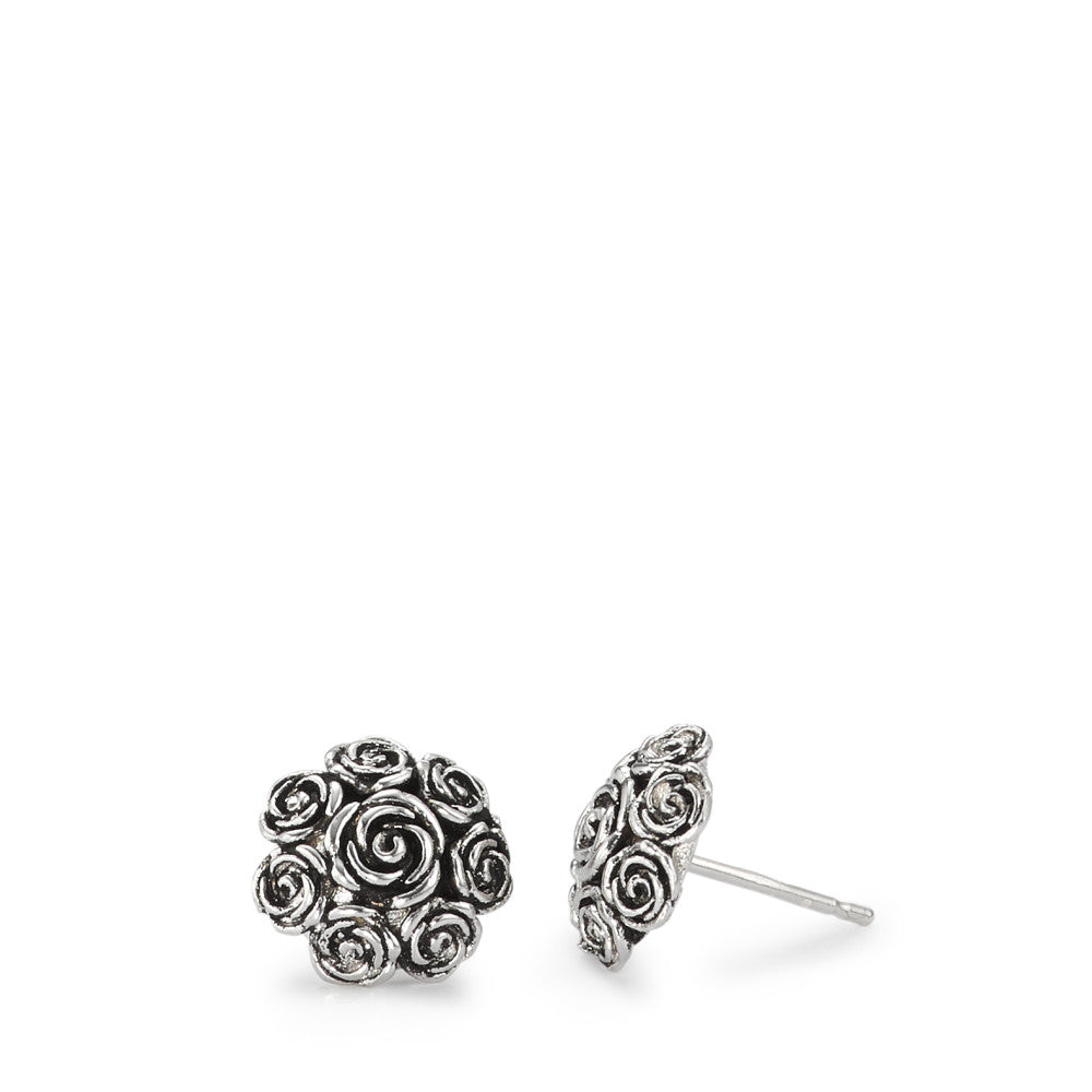 Clous d'oreilles Argent Patinée Rose Ø11.5 mm