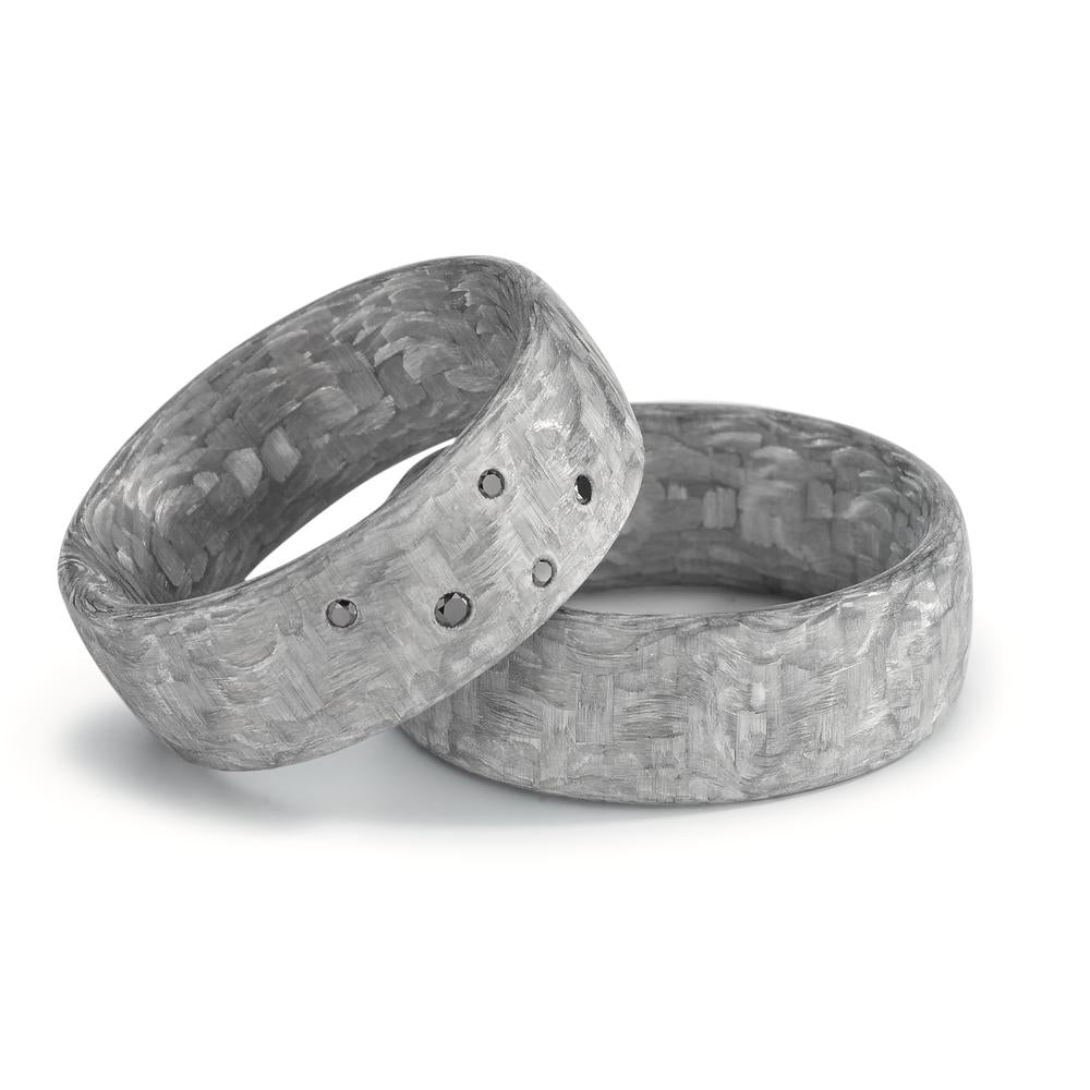 Partnerring Carbon Diamant 0.06 ct, 5 Steen