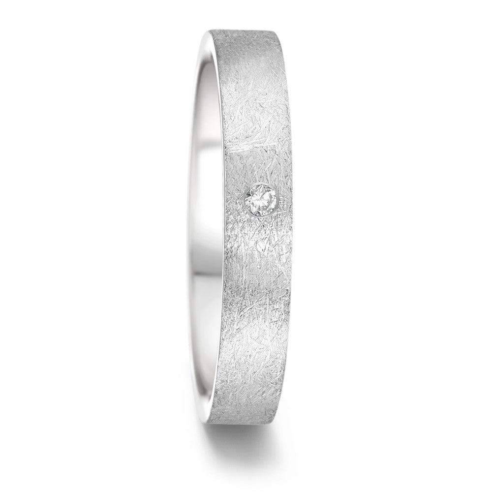 Partnerring Edelstahl Diamant 0.02 ct, tw-si