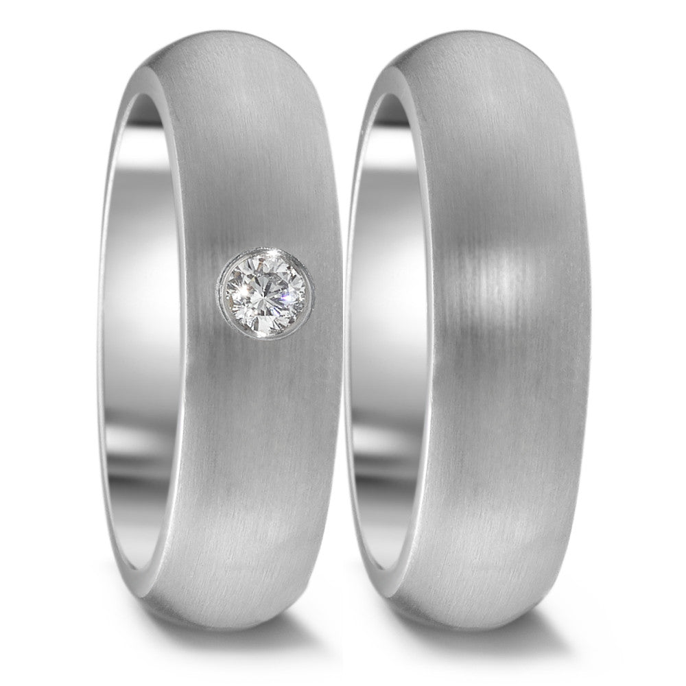 Bague Acier inoxydable Zircone