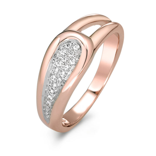 Ring Zilver Zirkonia Rosé Verguld