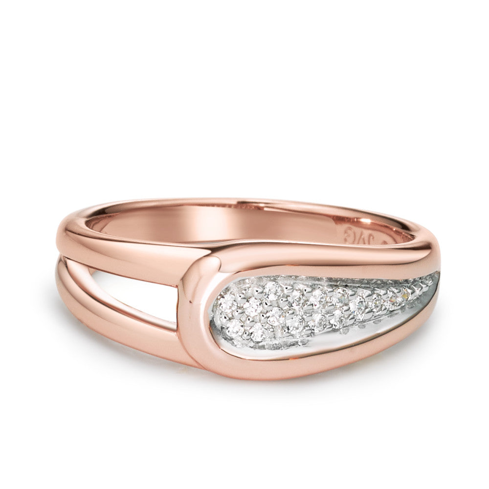 Ring Zilver Zirkonia Rosé Verguld