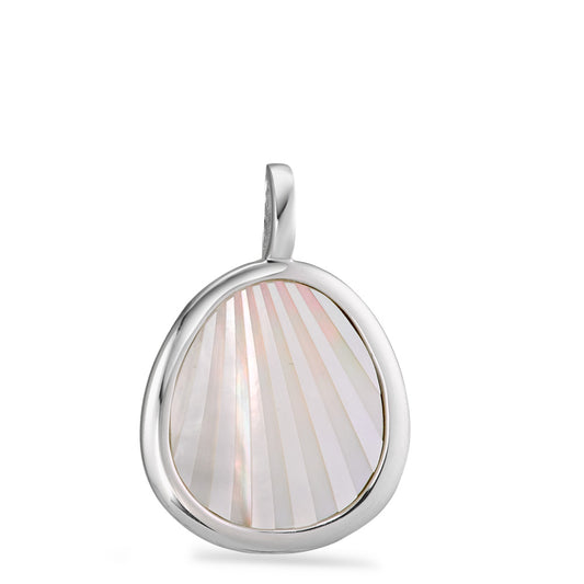 Pendentif Argent Rhodié nacre