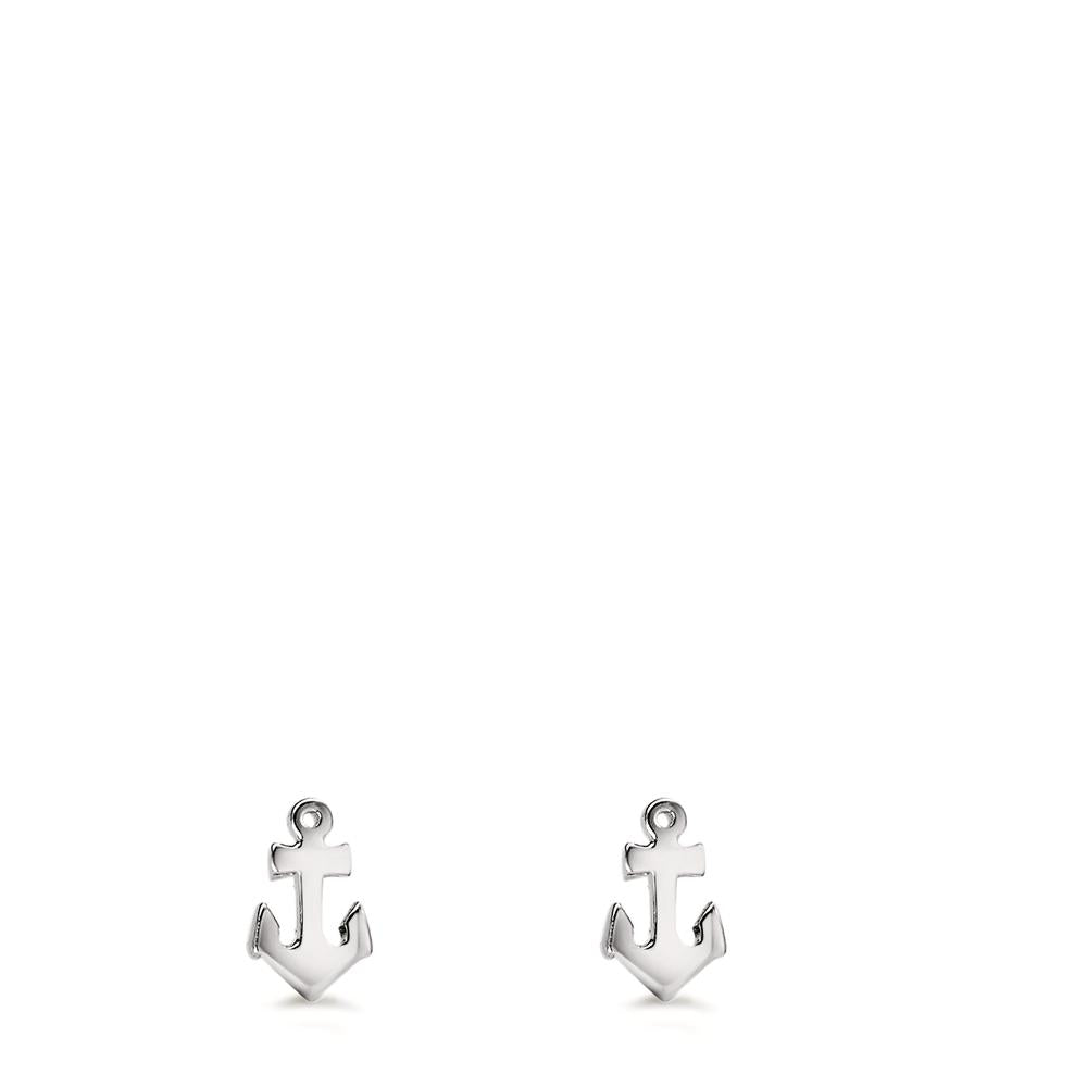 Clous d'oreilles Argent Rhodié Ancre