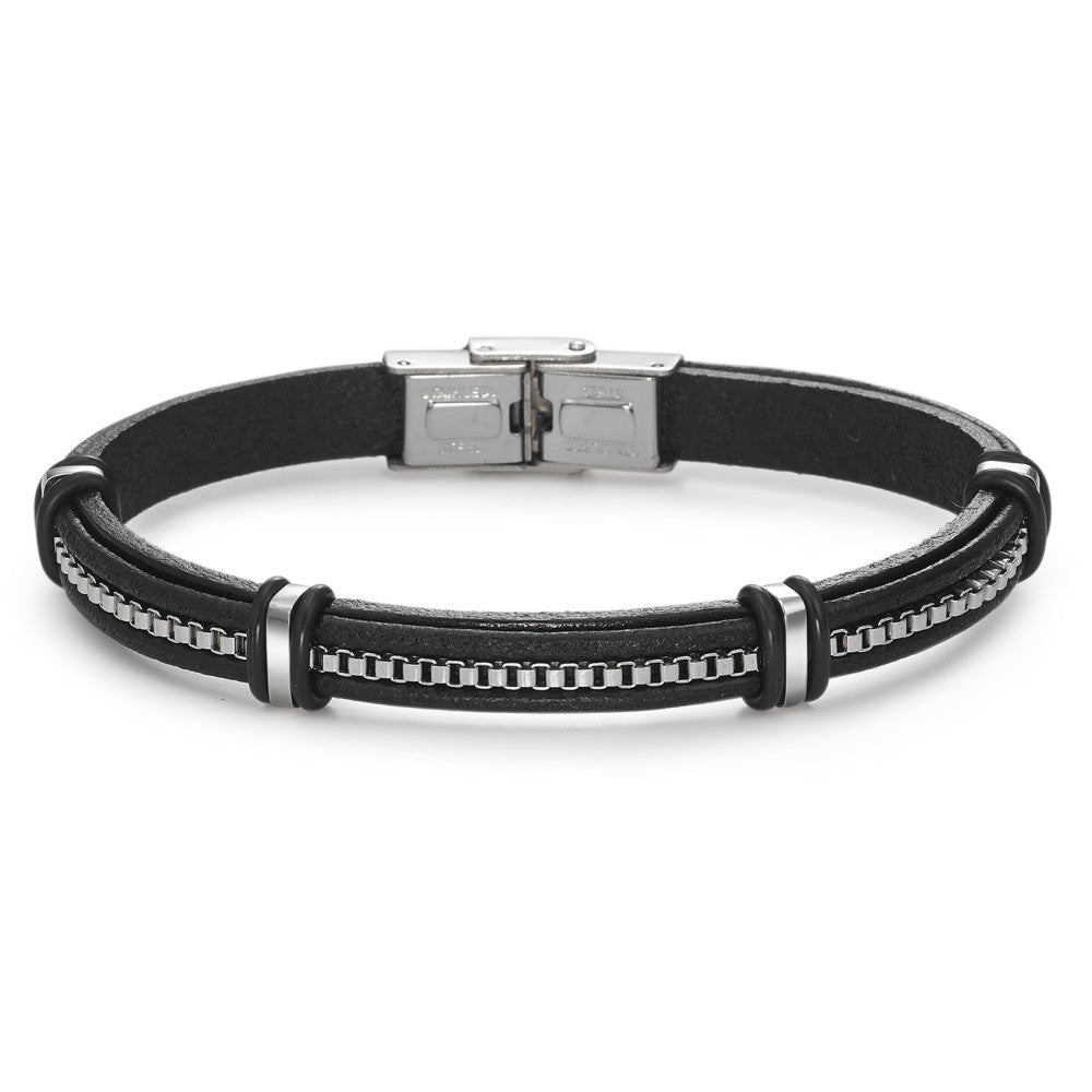 Armband Leder, Edelstahl