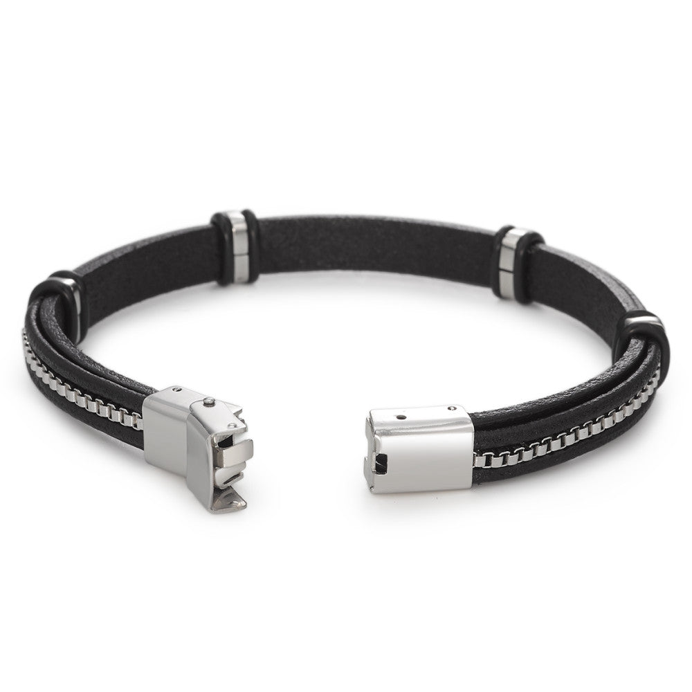 Armband Leder, Edelstahl