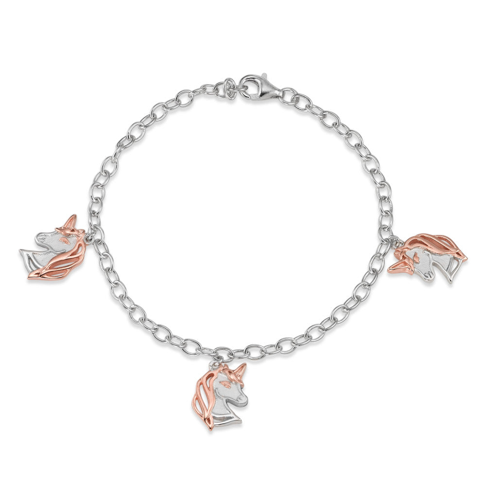 Armband Silber rosé vergoldet Einhorn