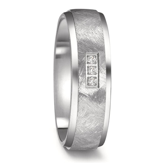 Partnerring Titanium Zirkonia 3 Steen