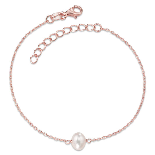 Armband Zilver Rosé Verguld zoetwater Parel 16-19 cm