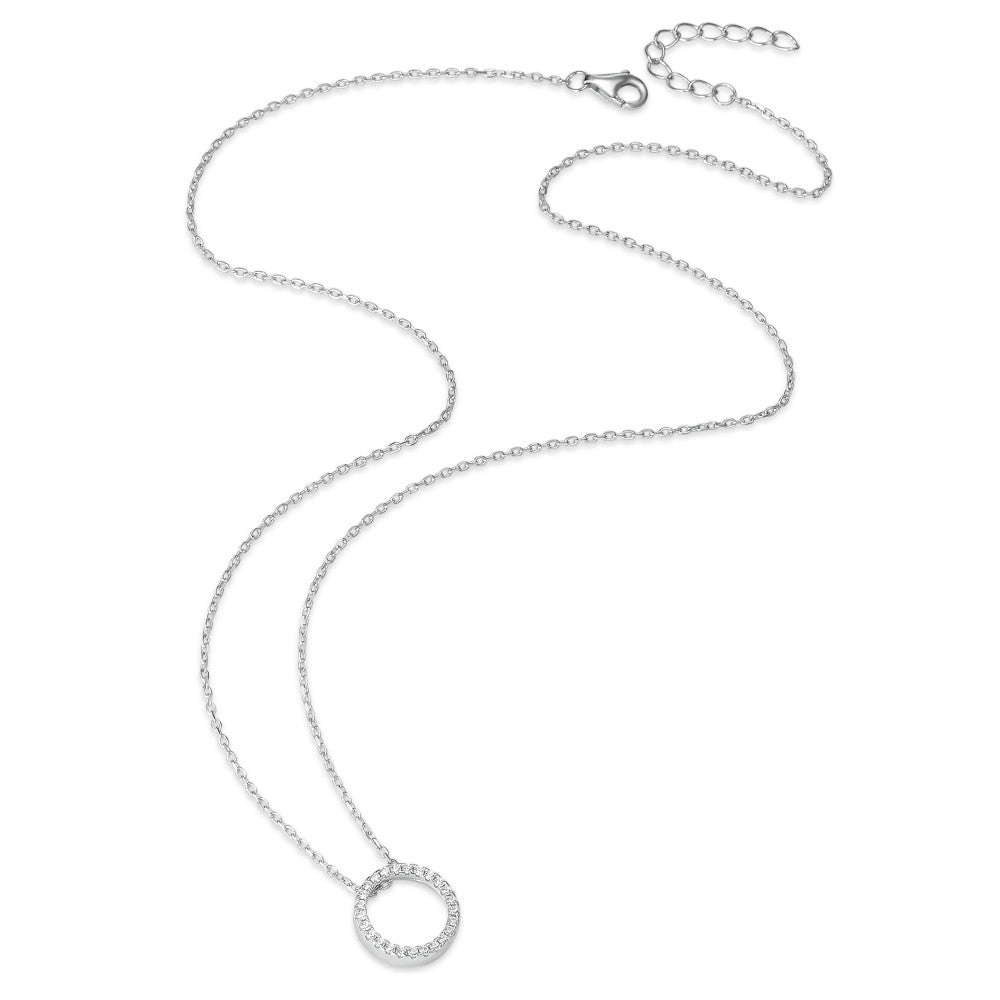 Collier Argent Zircone Rhodié 40-43 cm Ø12 mm