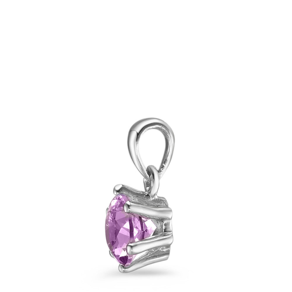 Anhänger Silber Amethyst rhodiniert Ø6.5 mm