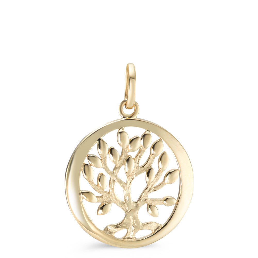 Pendentif Or jaune 9K Arbre de la vie Ø17 mm