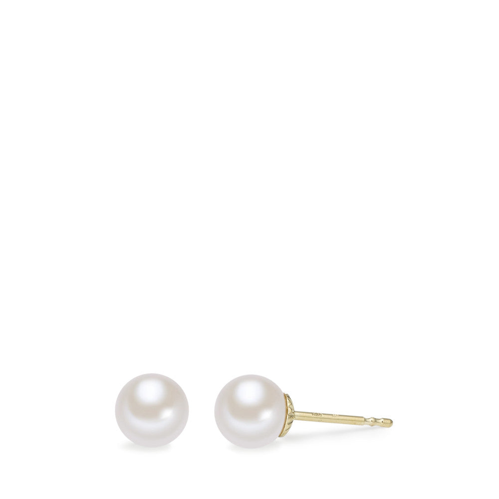 Clous d'oreilles Or jaune 14K perle d'eau douce