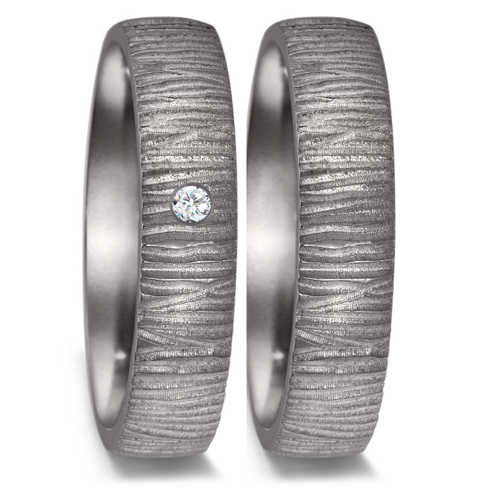 Partnerring 999 Tantaal Diamant 0.03 ct, w-si