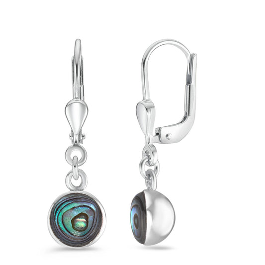 Pendant d'oreilles Argent Abalone Ø7 mm