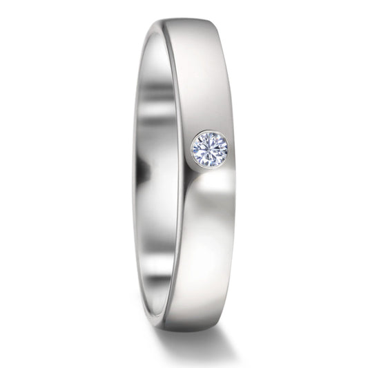 Partnerring 950 Platina Diamant 0.04 ct, w-si