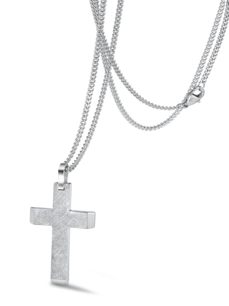 Chaînette avec pendentif Acier inoxydable Croix 50 cm