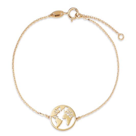 Bracelet Or jaune 9K Globe 16-18 cm