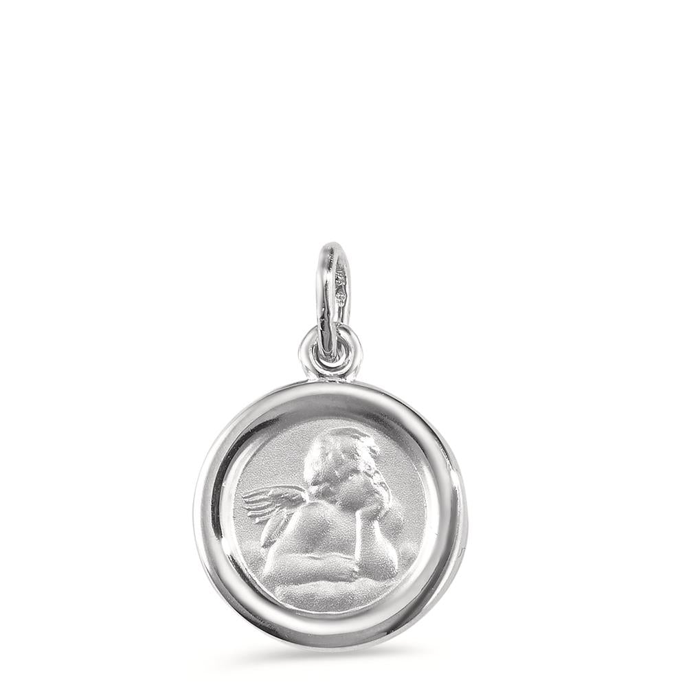 Pendentif Argent Rhodié Ange gardien Ø12 mm