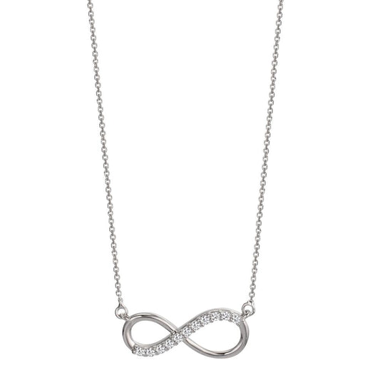 Collier 750/18 K Weissgold Zirkonia 11 Steine Infinity