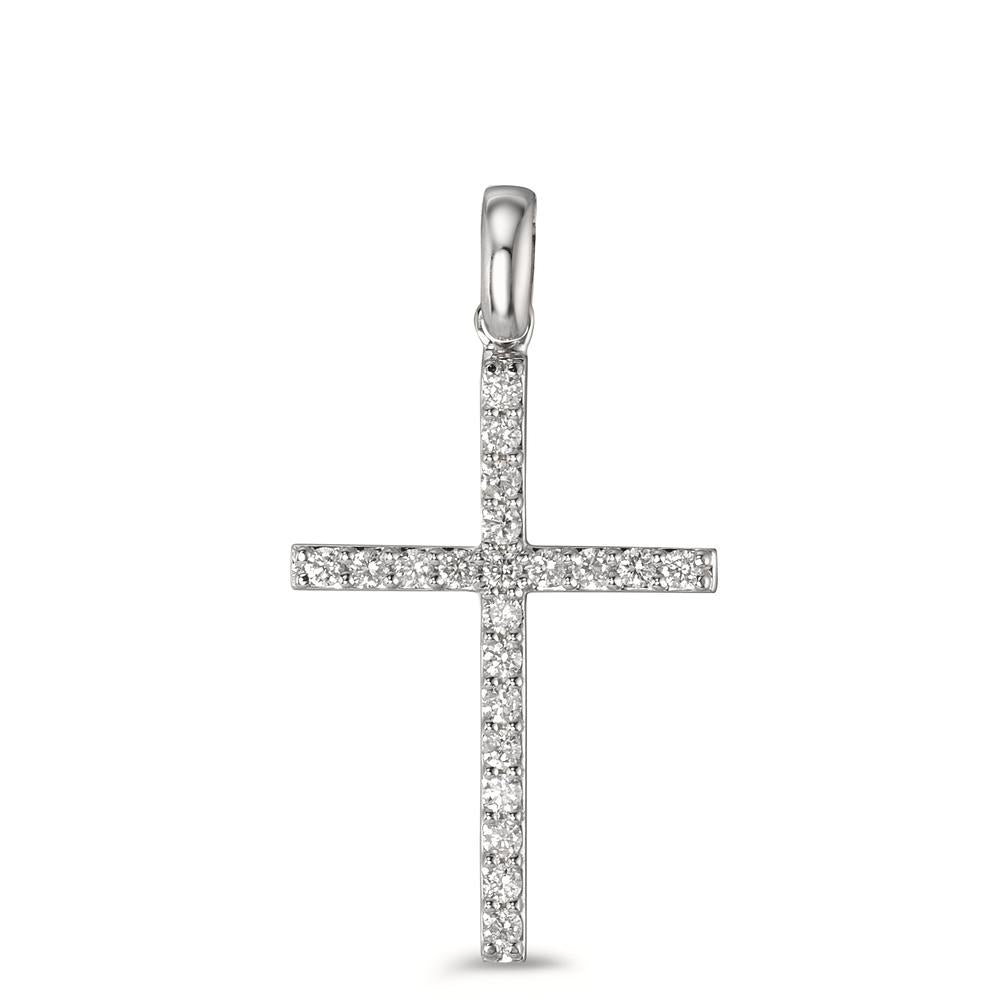 Pendentif Or blanc 18K Diamant 0.21 ct, 21 Pierres, w-si