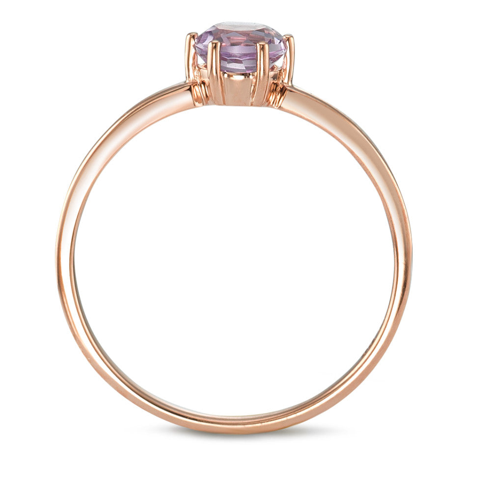 Bague Or rouge 18K Améthyste violet