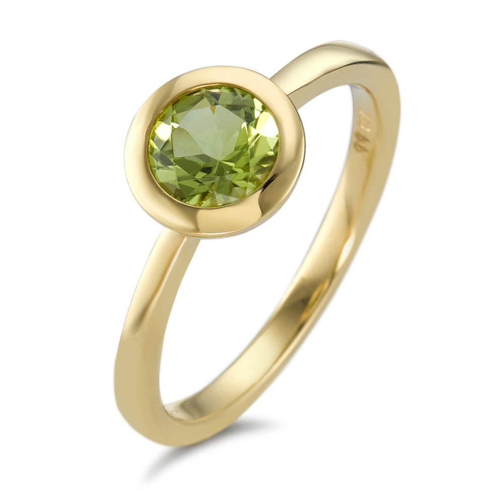 Fingerring 750/18 K Gelbgold Peridot