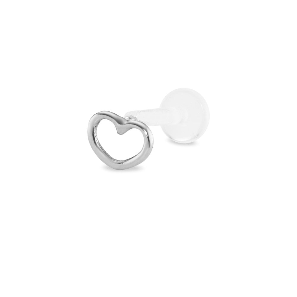 Piercing 750/18 K Weissgold Herz Ø5 mm