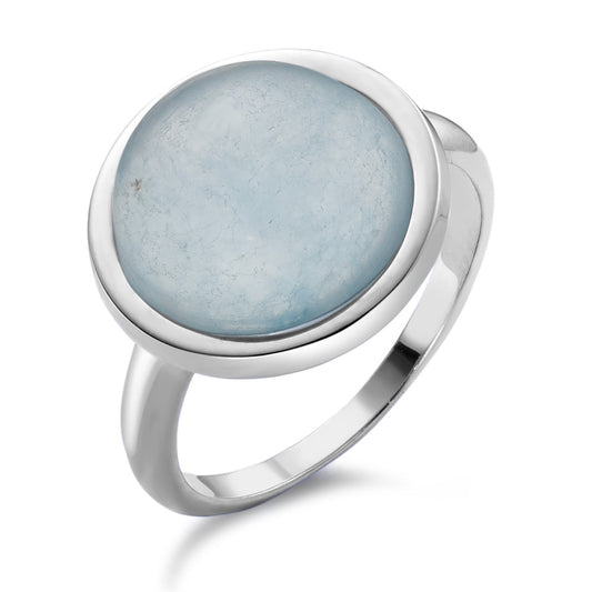 Ring 750/18K krt witgoud Chalcedoon Ø15 mm