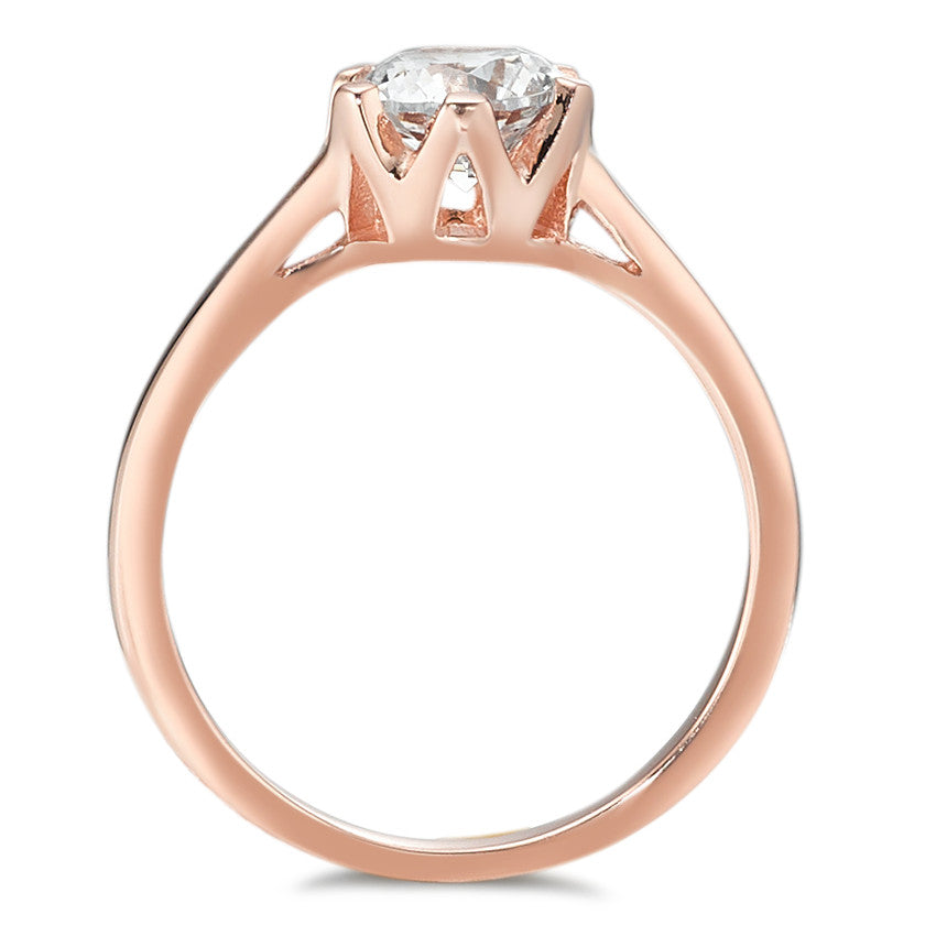 Bague Argent Zircone rosé Plaqué or