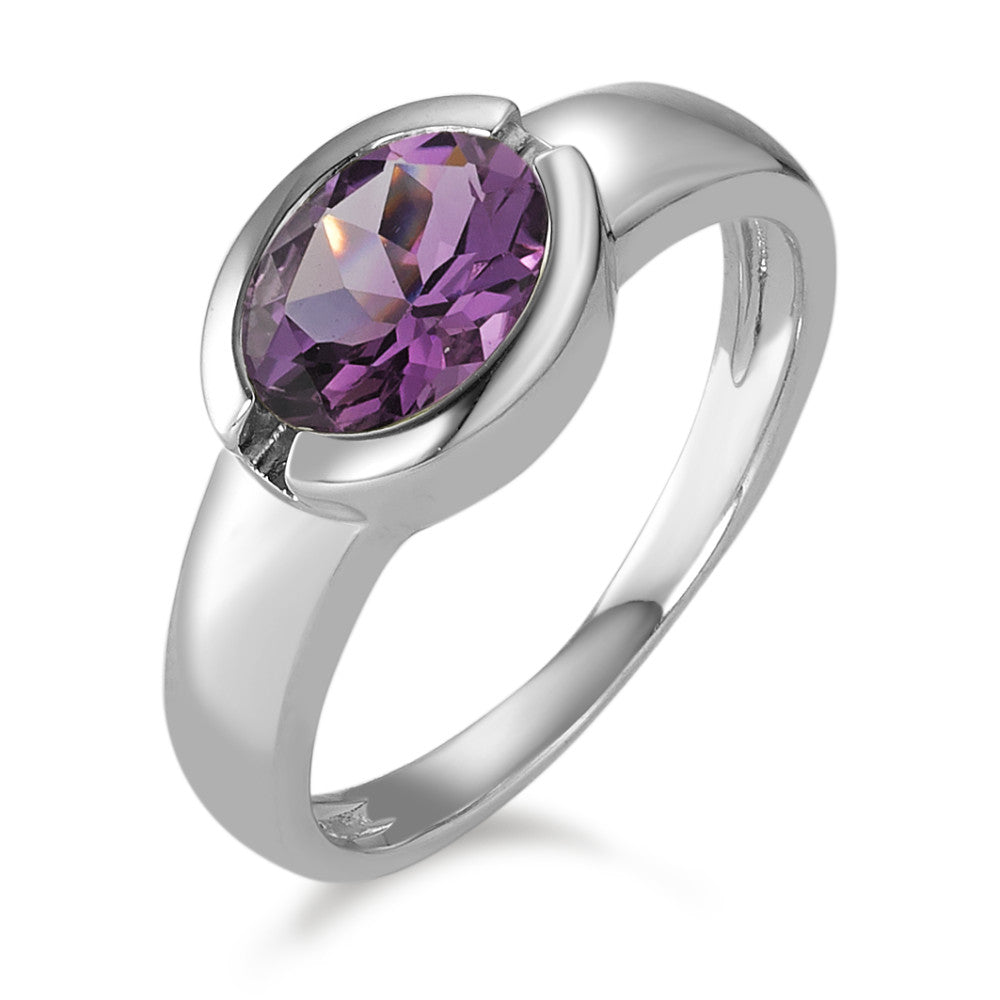 Fingerring 375/9 K Weissgold Amethyst