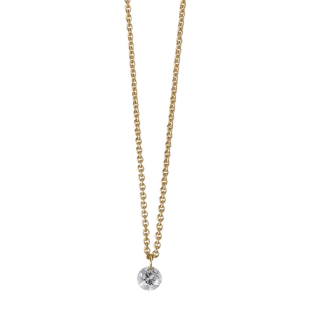 Collier 750/18 krt geel goud Diamant 0.06 ct 42 cm