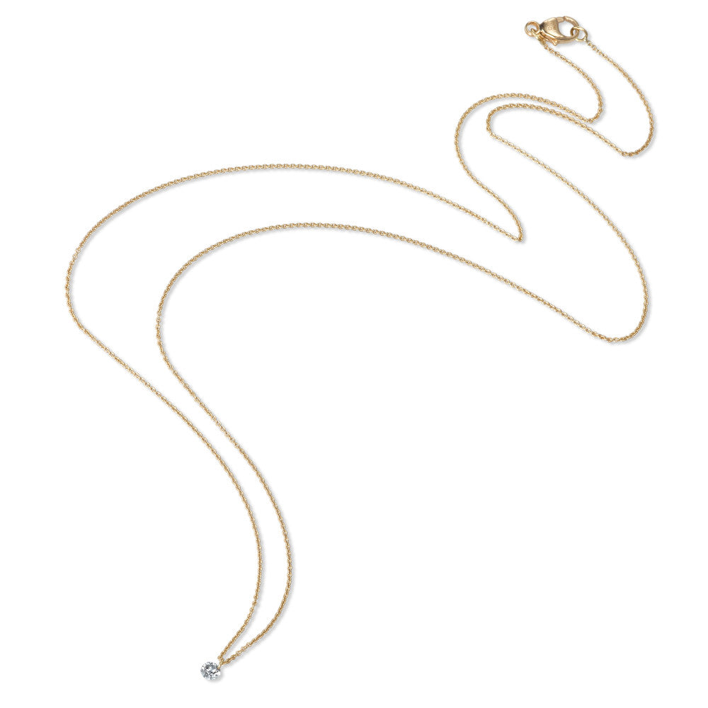 Collier 750/18 krt geel goud Diamant 0.06 ct 42 cm