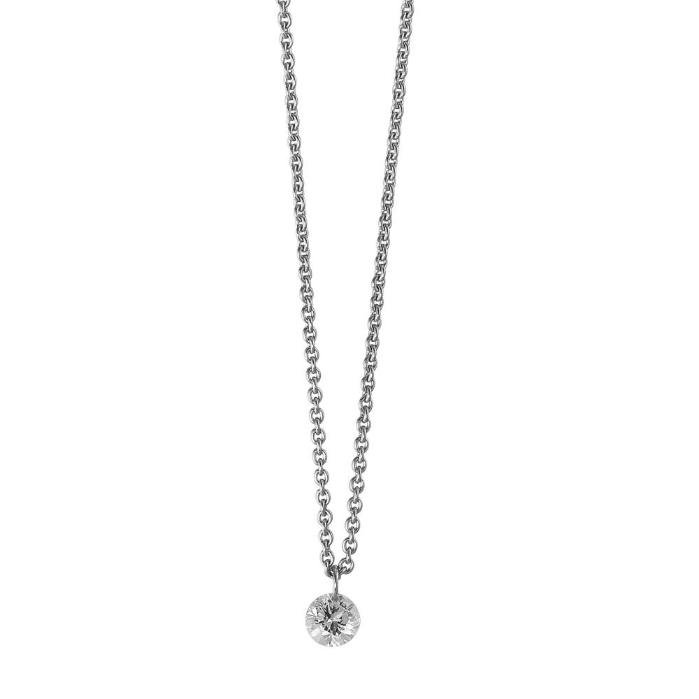 Collier 750/18K krt witgoud Diamant 0.06 ct 42 cm