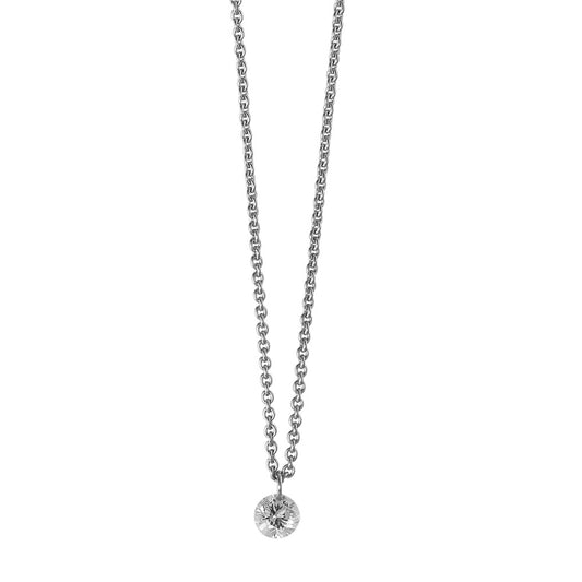 Collier Or blanc 18K Diamant 0.06 ct 42 cm