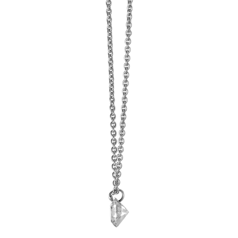 Collier 750/18K krt witgoud Diamant 0.06 ct 42 cm