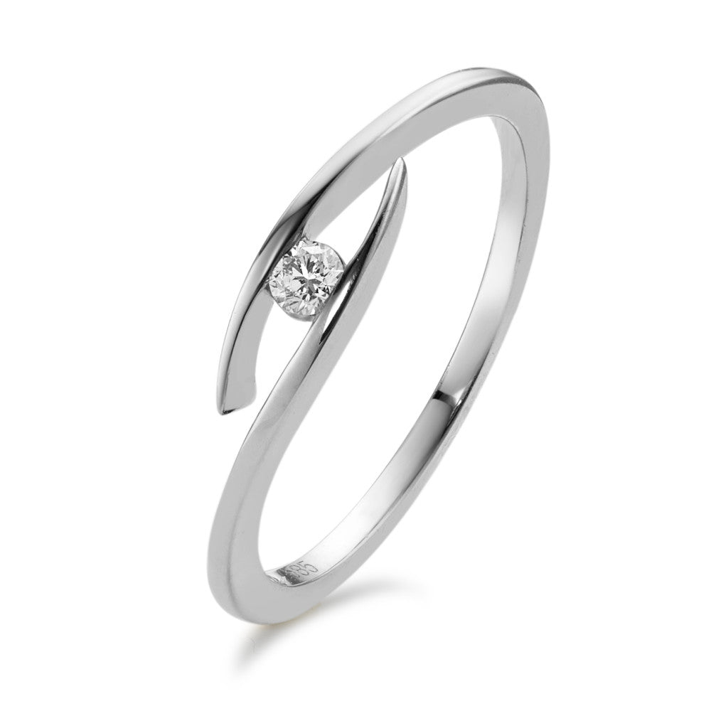 Bague Or blanc 14K Diamant 0.05 ct, w-si