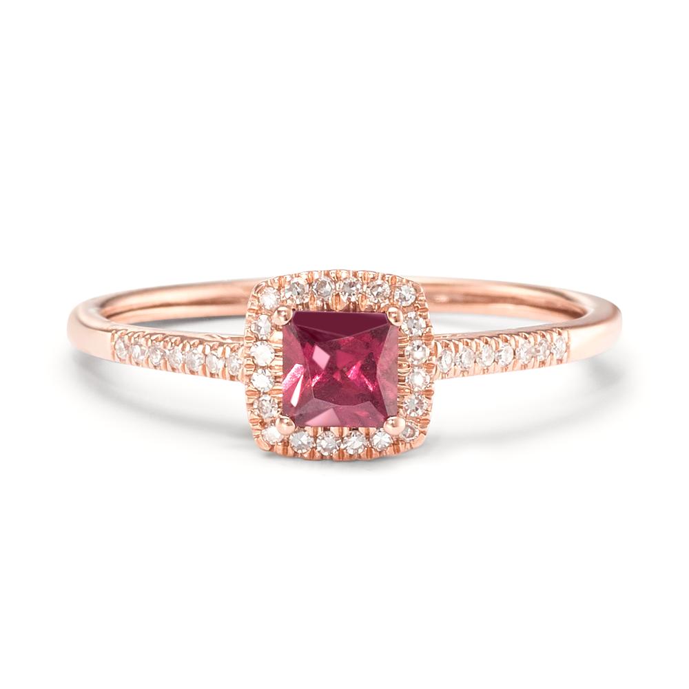 Bague Or rouge 14K Rhodolite