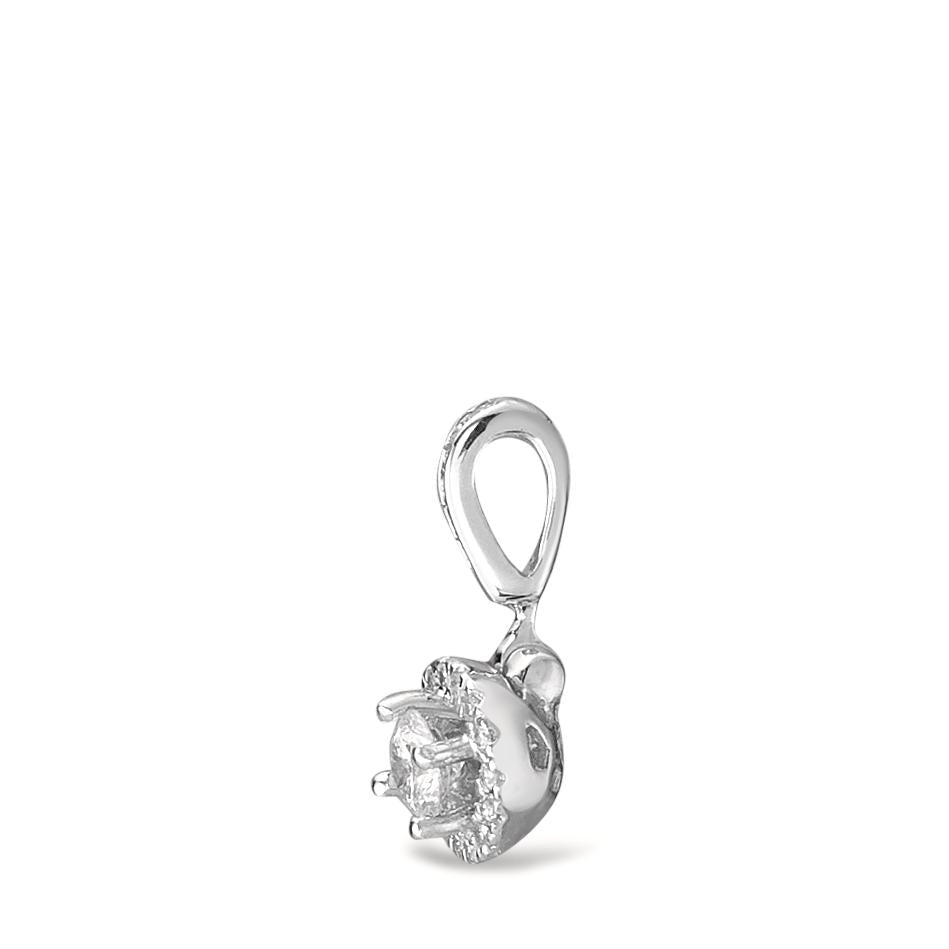 Anhänger 750/18 K Weissgold Diamant 0.16 ct, w-si Ø5.5 mm
