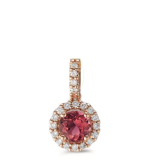 Pendentif Or rouge 18K Tourmaline Ø8 mm